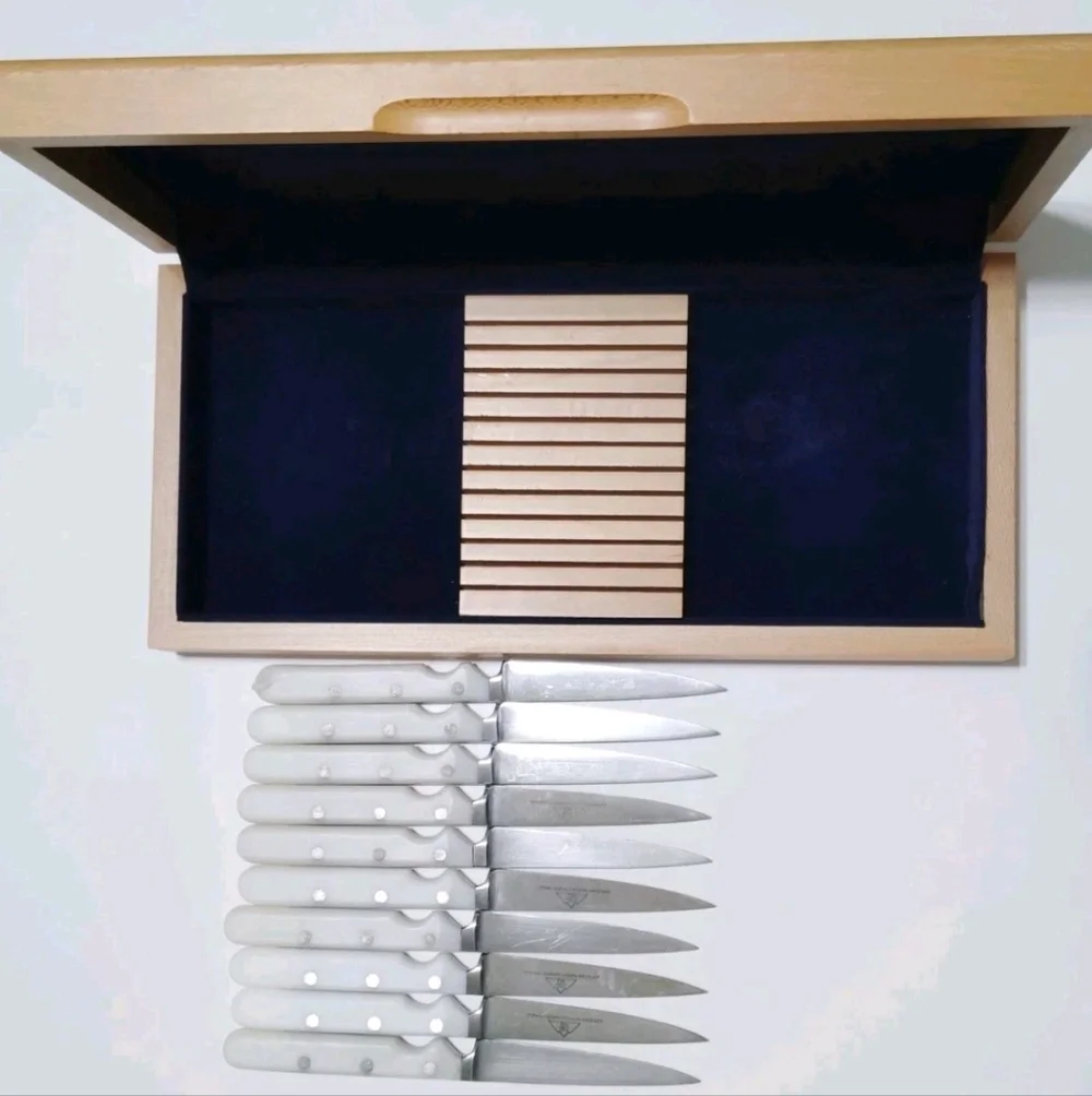 Vintage CP France ( Stubai ) Boxed Set Of 10* Steak Knives.